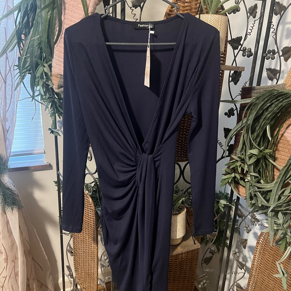 NWT Wrap Dress/Navy/Size Small